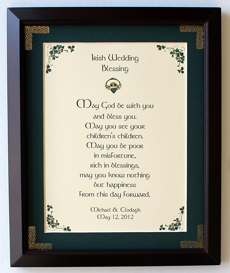 Product image for Personalized Irish Wedding Blessing Framed Print
