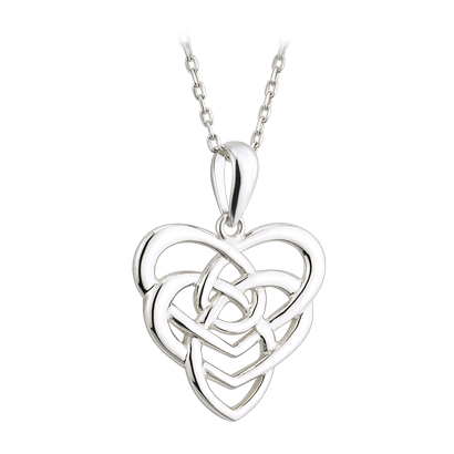 Celtic Pendant - Sterling Silver Celtic Knot Heart Pendant with Chain ...