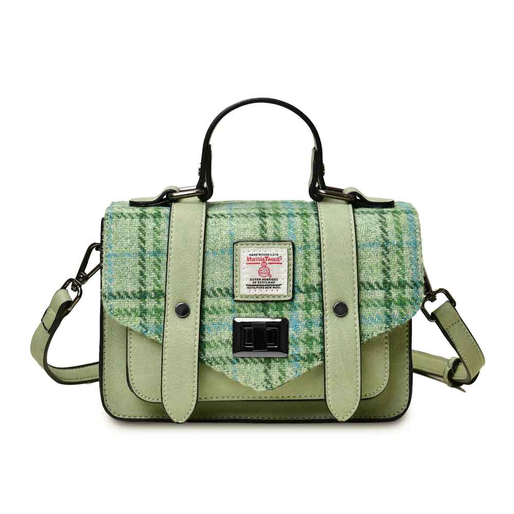 Celtic Tweed Handbag | Mint Check Harris Tweed® Mini Satchel at ...