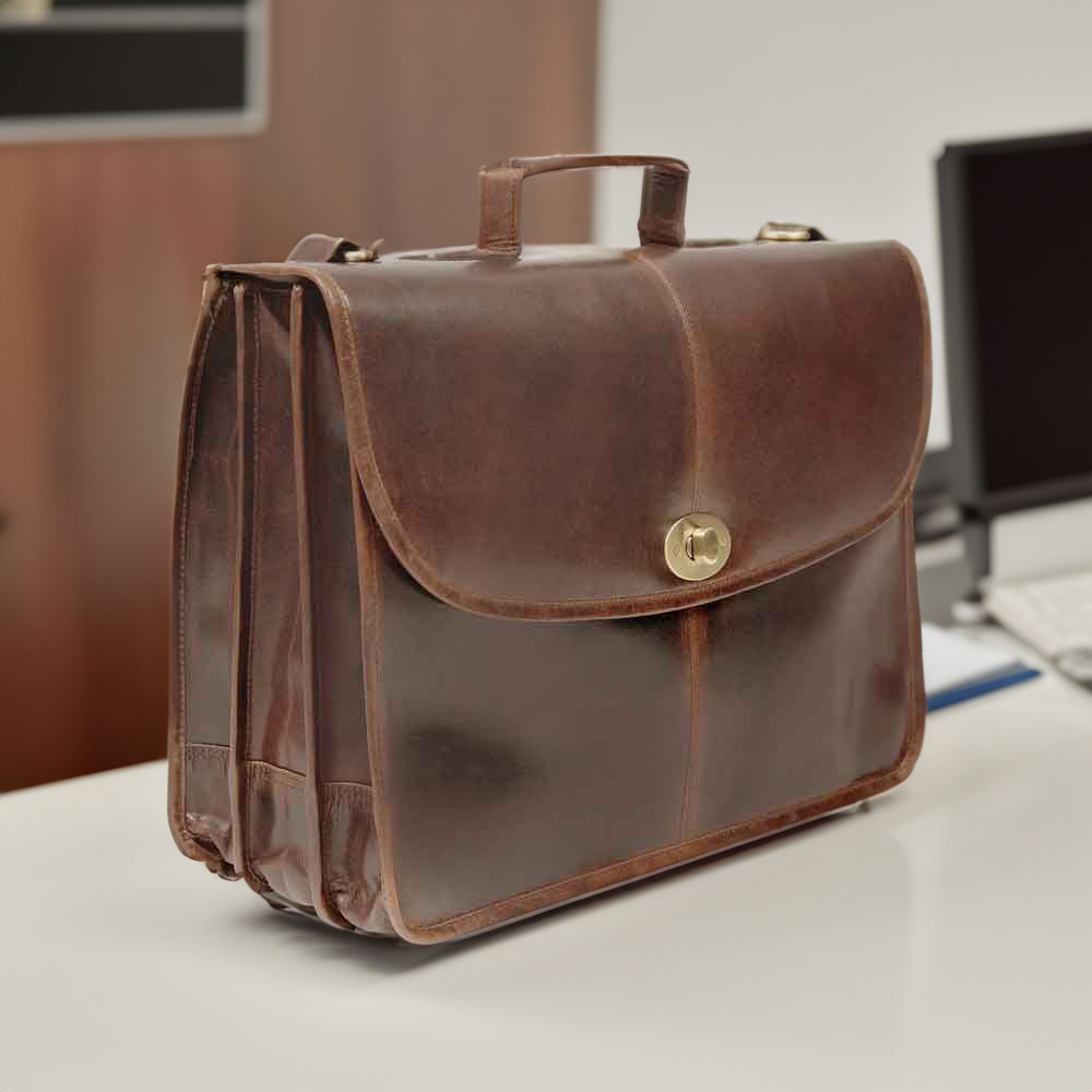 Irish Bag Men s Brown Leather Luxury Briefcase at IrishShop CLTK10402