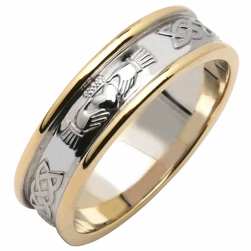 Irish Wedding Ring - Men's 14k Two Tone 