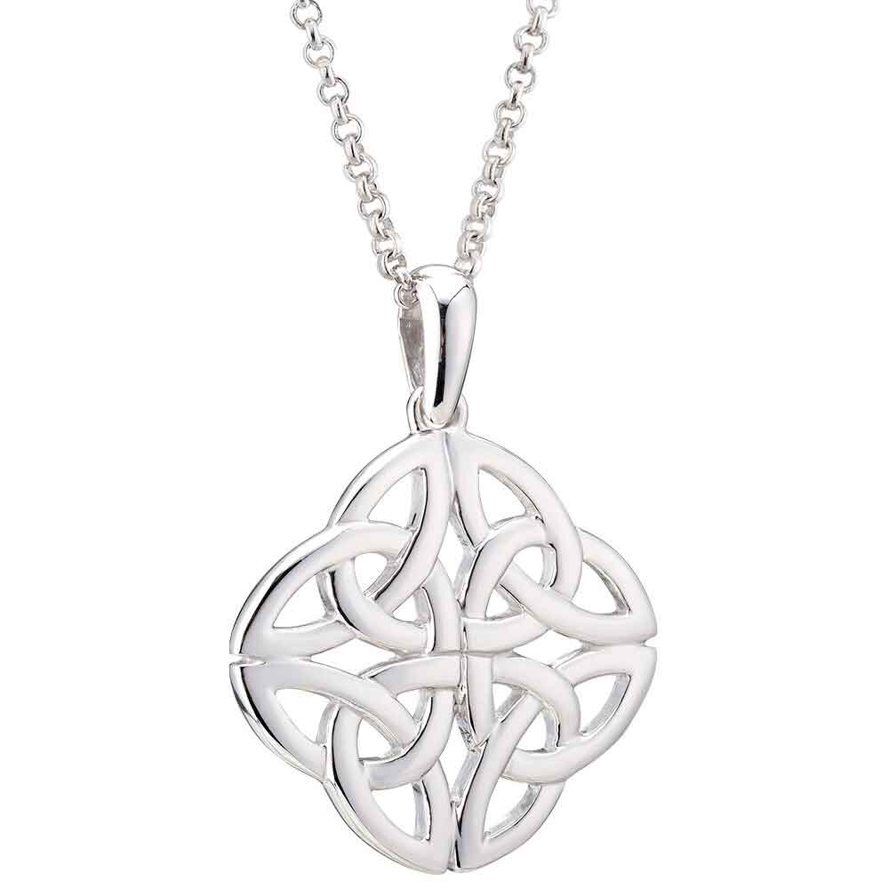 Celtic Pendant - Sterling Silver 4 Trinity Celtic Knot Pendant with ...