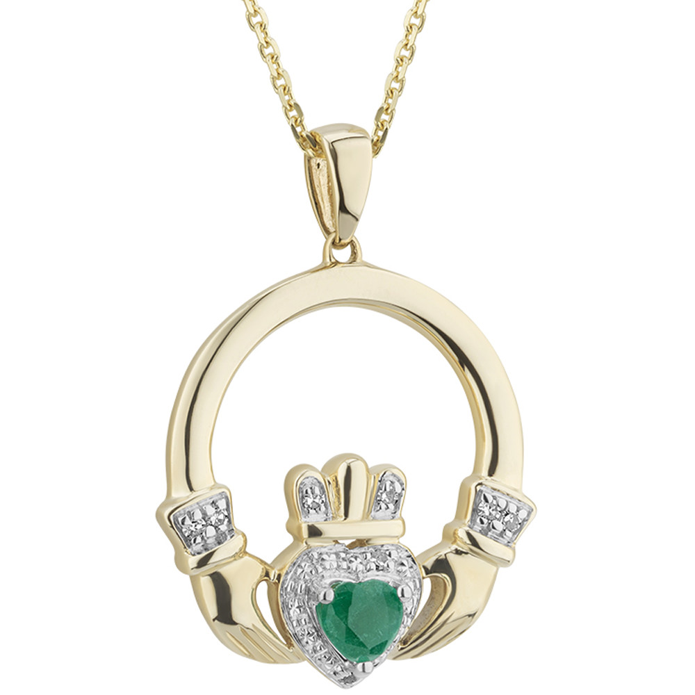 Claddagh Love Necklace – Celtic Crystal Design Jewelry