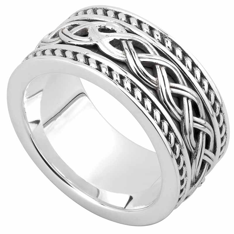Sterling Silver Belston Celtic Wedding Ring — Basil-Ltd: Irish & Celtic