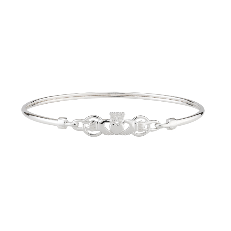 Claddagh Bangle Sterling Silver Classic Claddagh Bangle At Ijsv05795