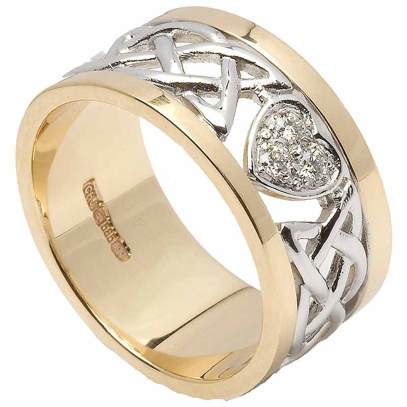 Celtic Ring - Ladies 14k White Gold 