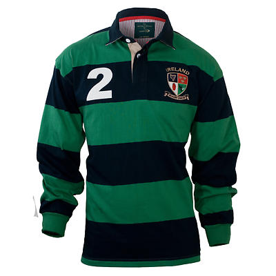 Lansdowne Green & Navy Heritage Rugby Shirt at IrishShop.com | JATRR3054