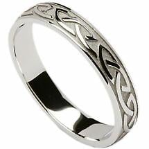 Irish Wedding Ring - Celtic Trinity Love Knot Ladies Wedding Band at ...